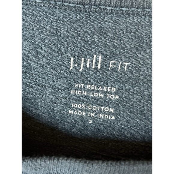 J‎ Jill Fit Relaxed Fit Cotton Gray Blue Pullover Long Sleeve Lounge Top Women S - Picture 6 of 8